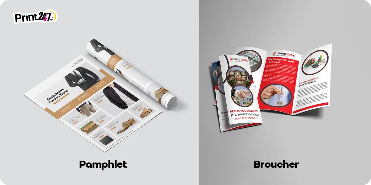 brochure vs leaflet
